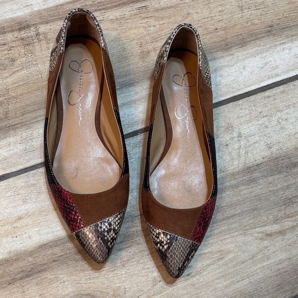Jessica Simpson Multicolor Snakeskin Flats - Picture 3 of 12